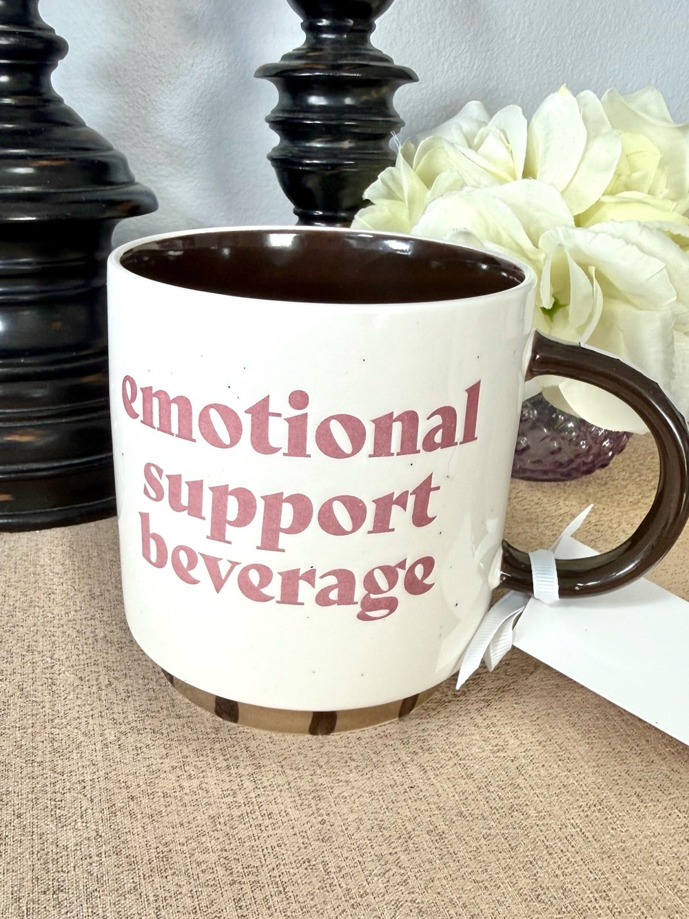New EMOTIONAL SUPPORT BEVERAGE Ceramic Mug